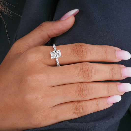 2.00 Ct Radiant Cut Lab Grown Diamond Engagement Ring