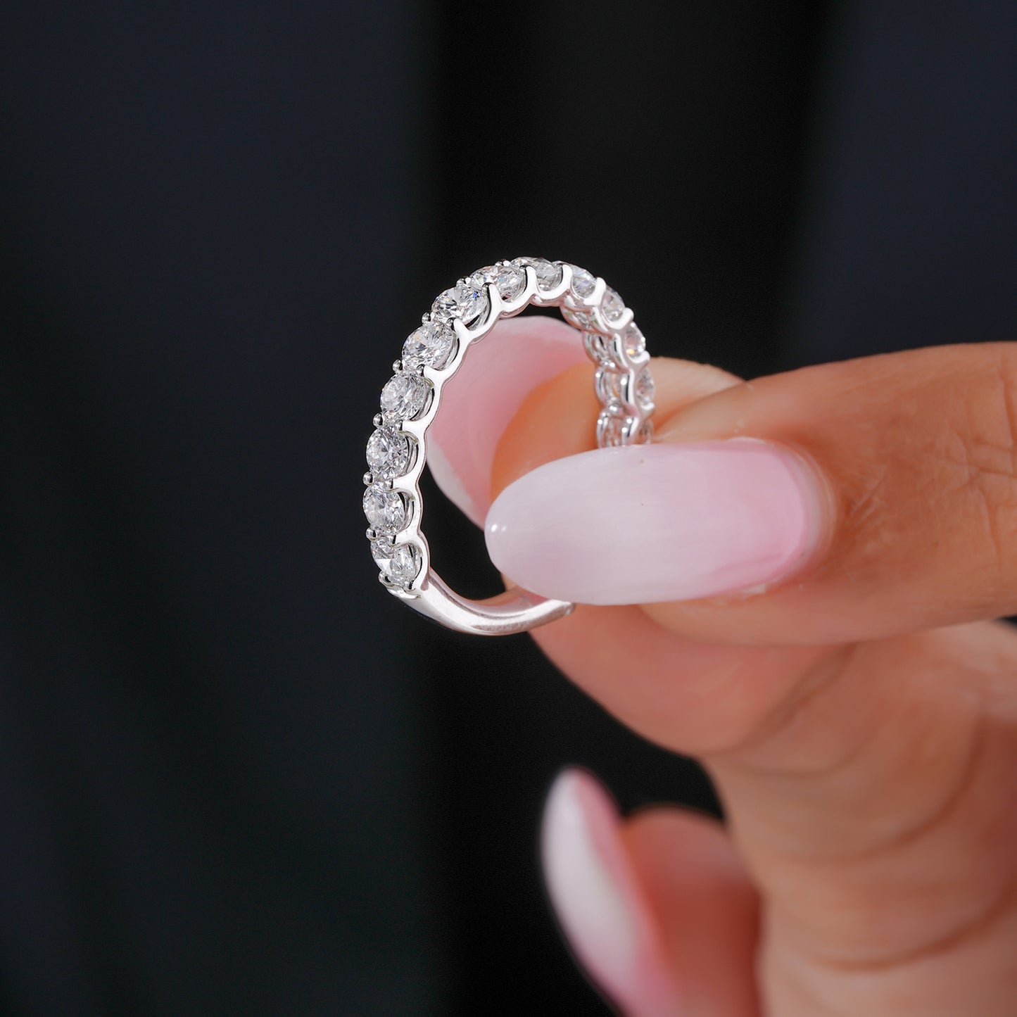 1.2 ct Round Cut Lab Grown Diamond Infinity Wedding Band