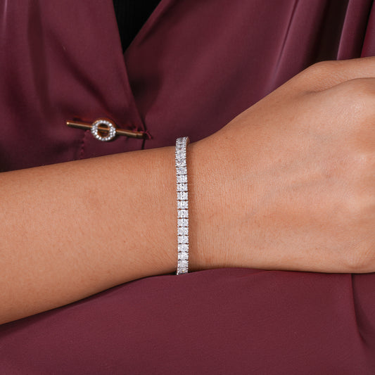 Oval Lab Grown Diamond Tennis Bracelet