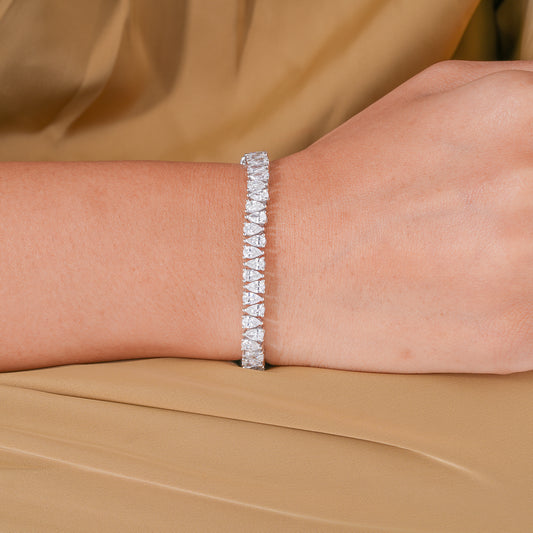 Pear Cut Lab Grown Diamond Tennis Bracelet