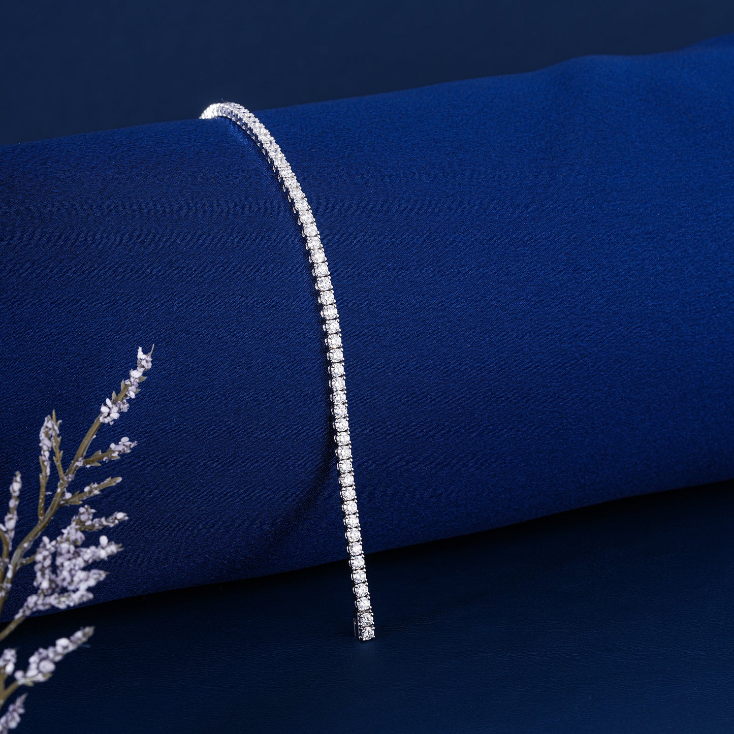 Round Lab Grown Diamond Tennis Bracelet