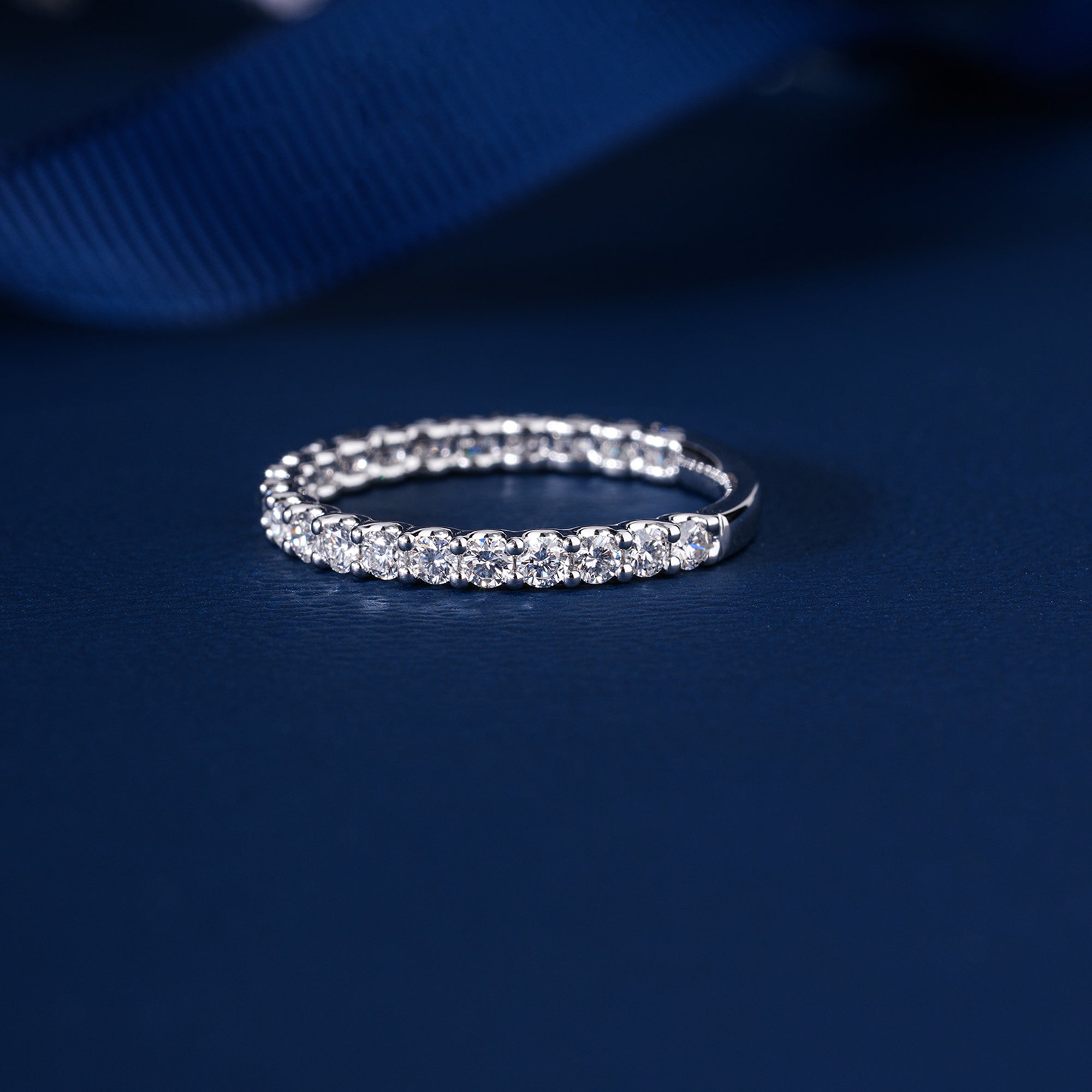 1.2 ct Round Cut Lab Grown Diamond  Infinity Wedding Band