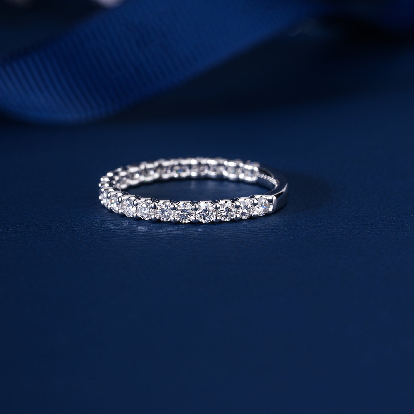 1.2 ct Round Cut Lab Grown Diamond  Infinity Wedding Band