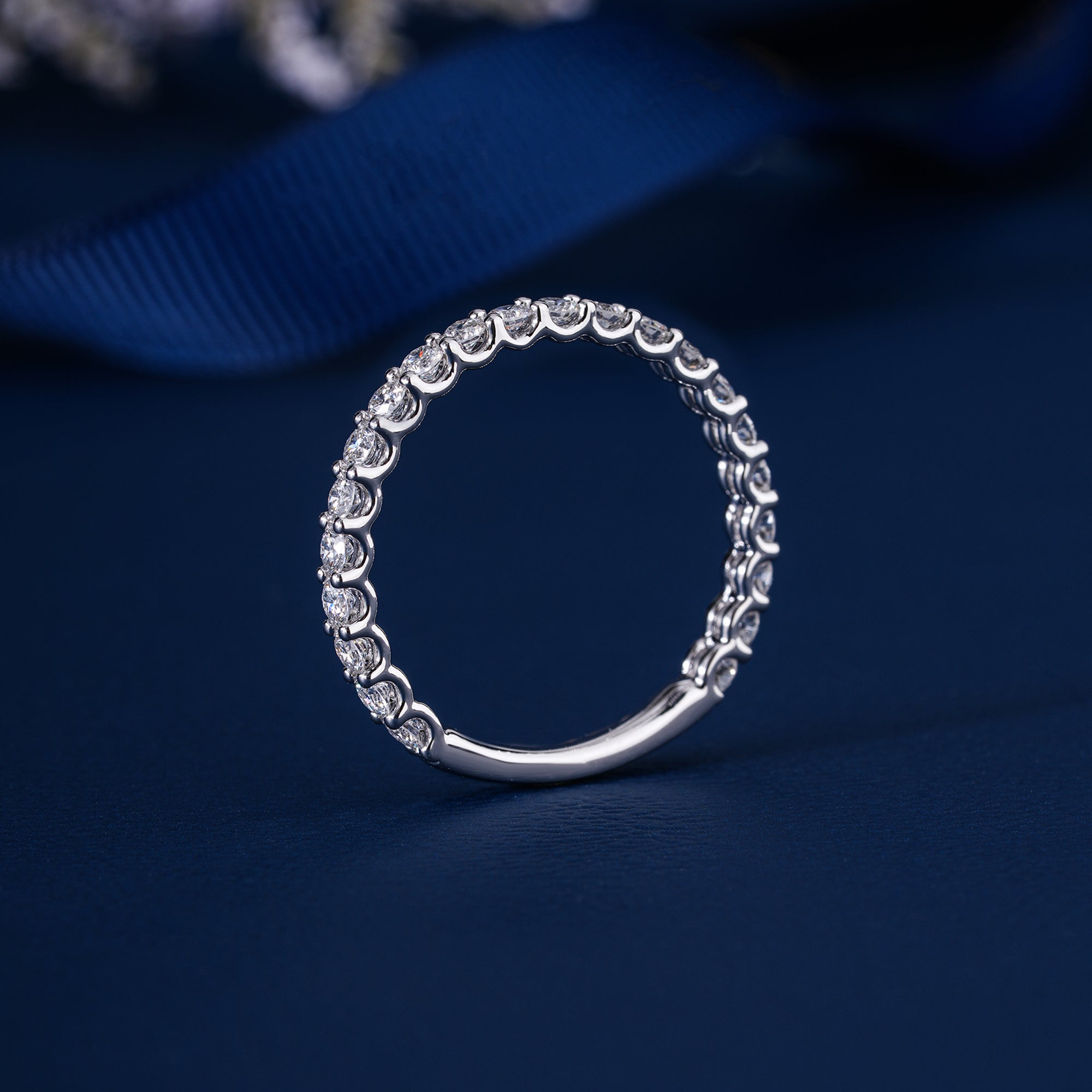 1.2 ct Round Cut Lab Grown Diamond  Infinity Wedding Band