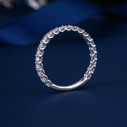 1.65 ct Round Cut Lab Grown Diamond Full Eternity Bold Stackable Band