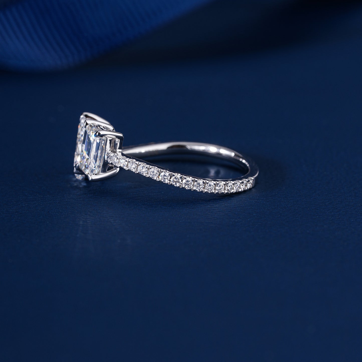 1.50 CT Toi et Moi Lab Grown Diamond Ring I Emerald Cut and Pear Engagement Ring