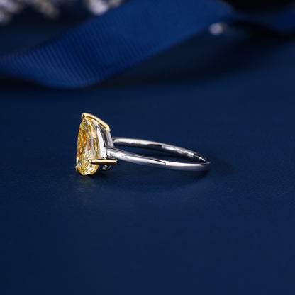 3.00 TCW Toi et Moi Ring , Oval and Pear Cut Engagement Ring ,Two Stone Bridal Ring
