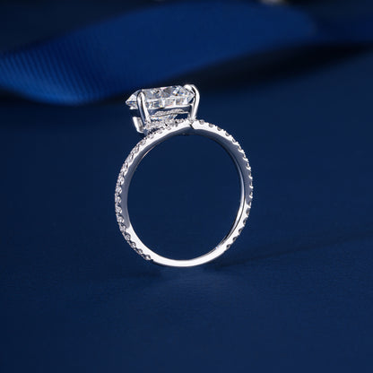 4.00 CT Elegant Pear Cut Diamond  Featuring Split Shank Pave Engagement Ring