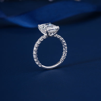 1.50 CT IGI Certified Lab Grown Radiant Cut Diamond Hidden Halo Ring