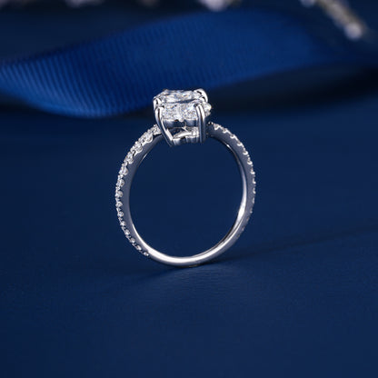 2.00 CT Toi Et Moi Lab Grown Diamond Double Heart Cut  Engagement Ring