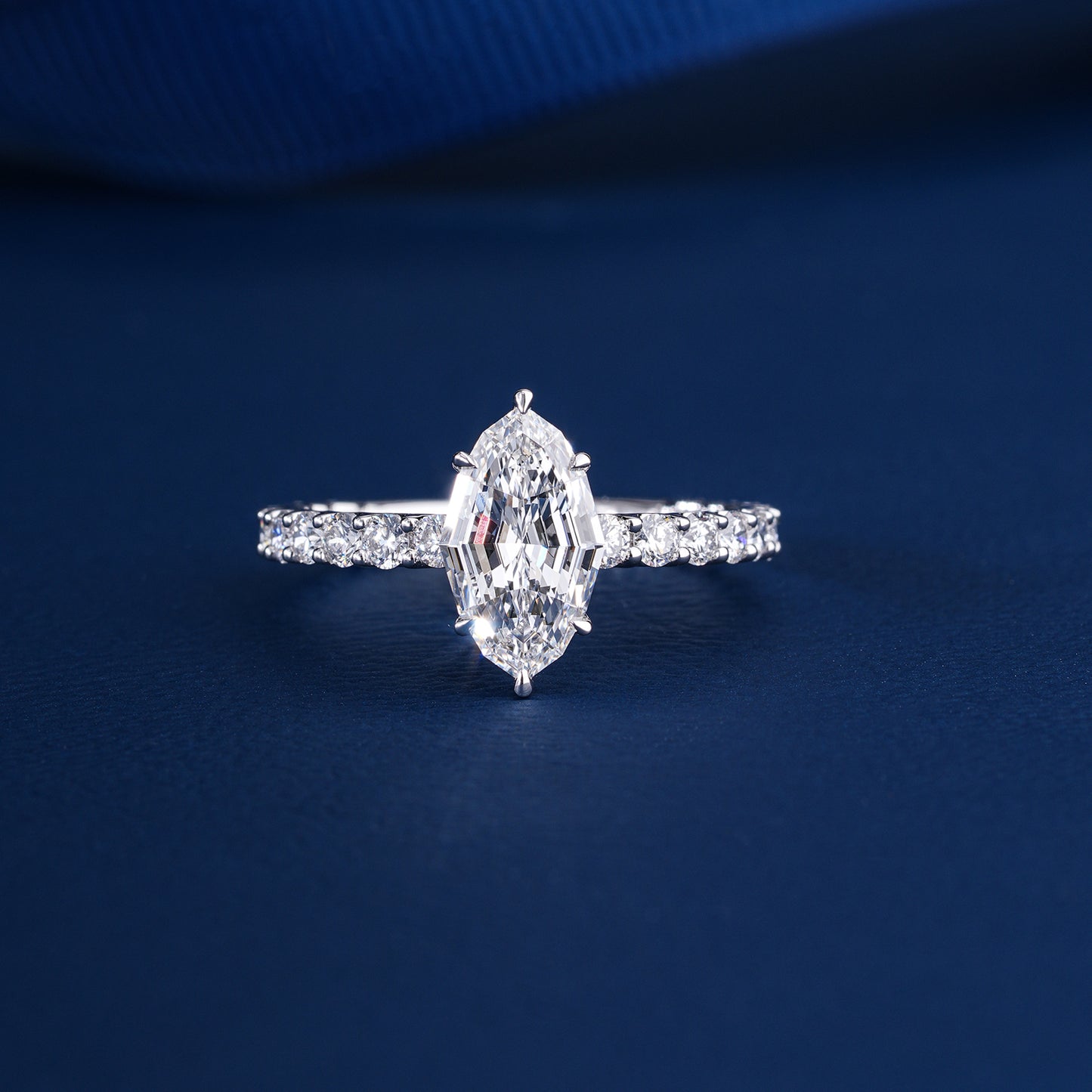 2.00 CT Marquise Cut Diamond Jewelry with Micro Pave Shank Engagement ring