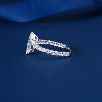 2.00 CT Marquise Cut Diamond Jewelry with Micro Pave Shank Engagement ring