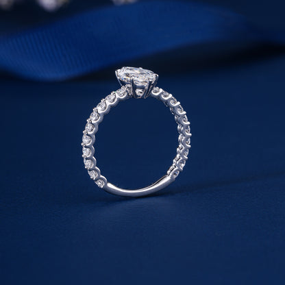 2.00 CT Marquise Cut Diamond Jewelry with Micro Pave Shank Engagement ring
