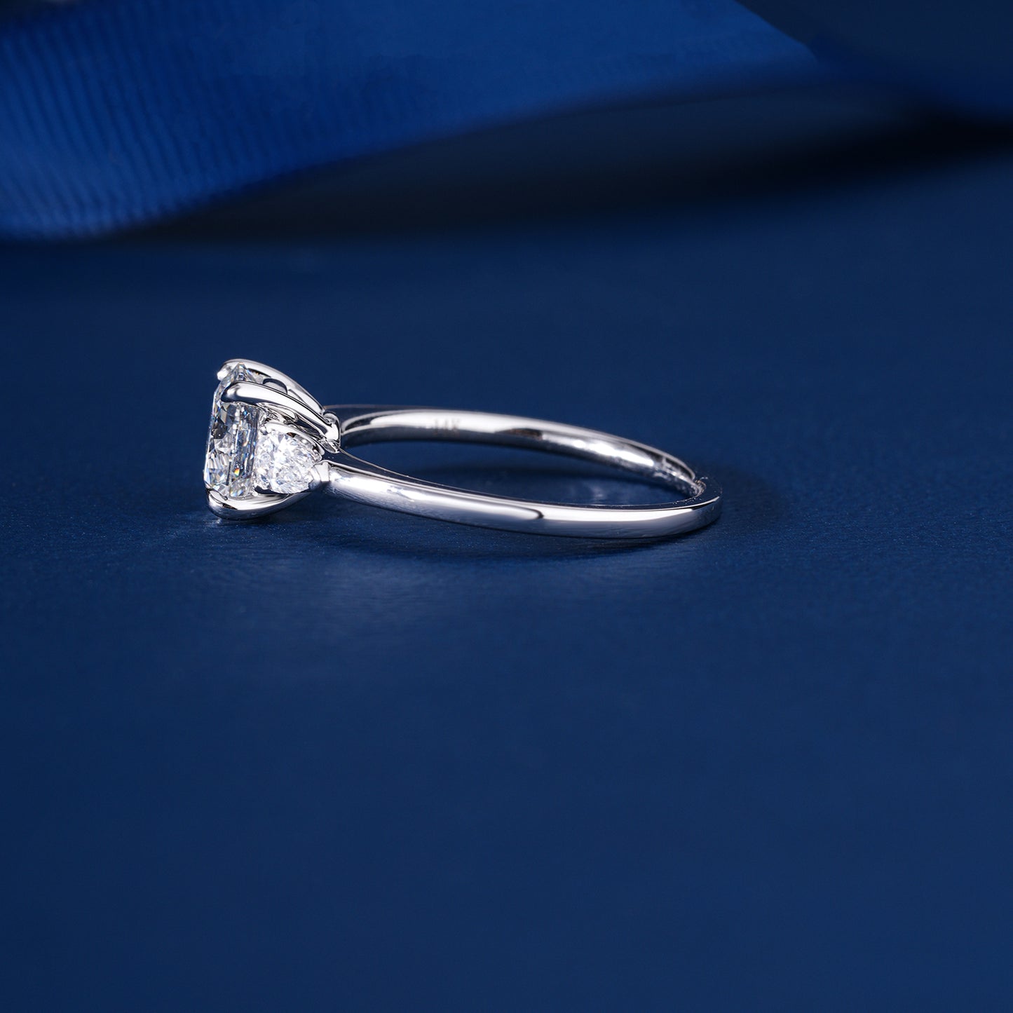 1.50 CT Round Lab Grown Diamond Pave Style Engagement Ring