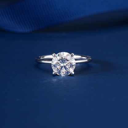 2.00 Ct Lab Grown Diamond Round Cut ,Hidden Halo Engagement ring