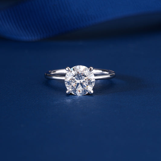 2.00 Ct Lab Grown Diamond Round Cut ,Hidden Halo Engagement ring