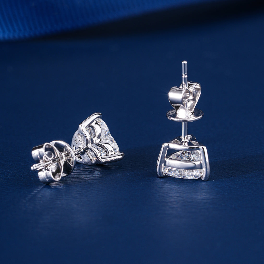 2.50 CT Lab Grown Diamond Heart Shape Stud Earrings