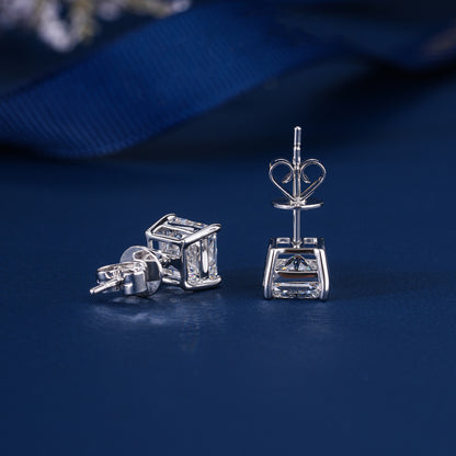 2.20 Princess Cut Lab Grown Diamond Stud Earrings