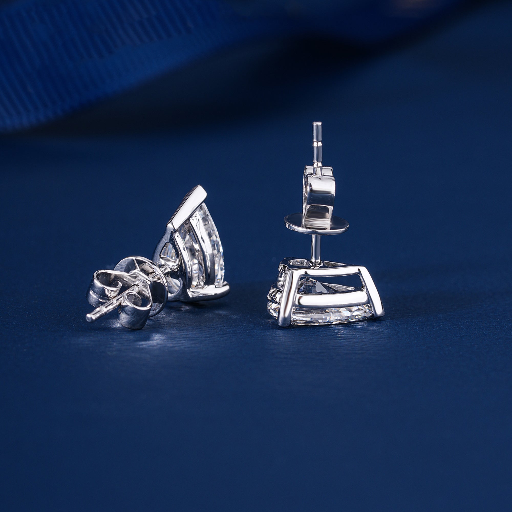 2.20 TCW Pear Cut Lab Grown Diamond Stud Earrings