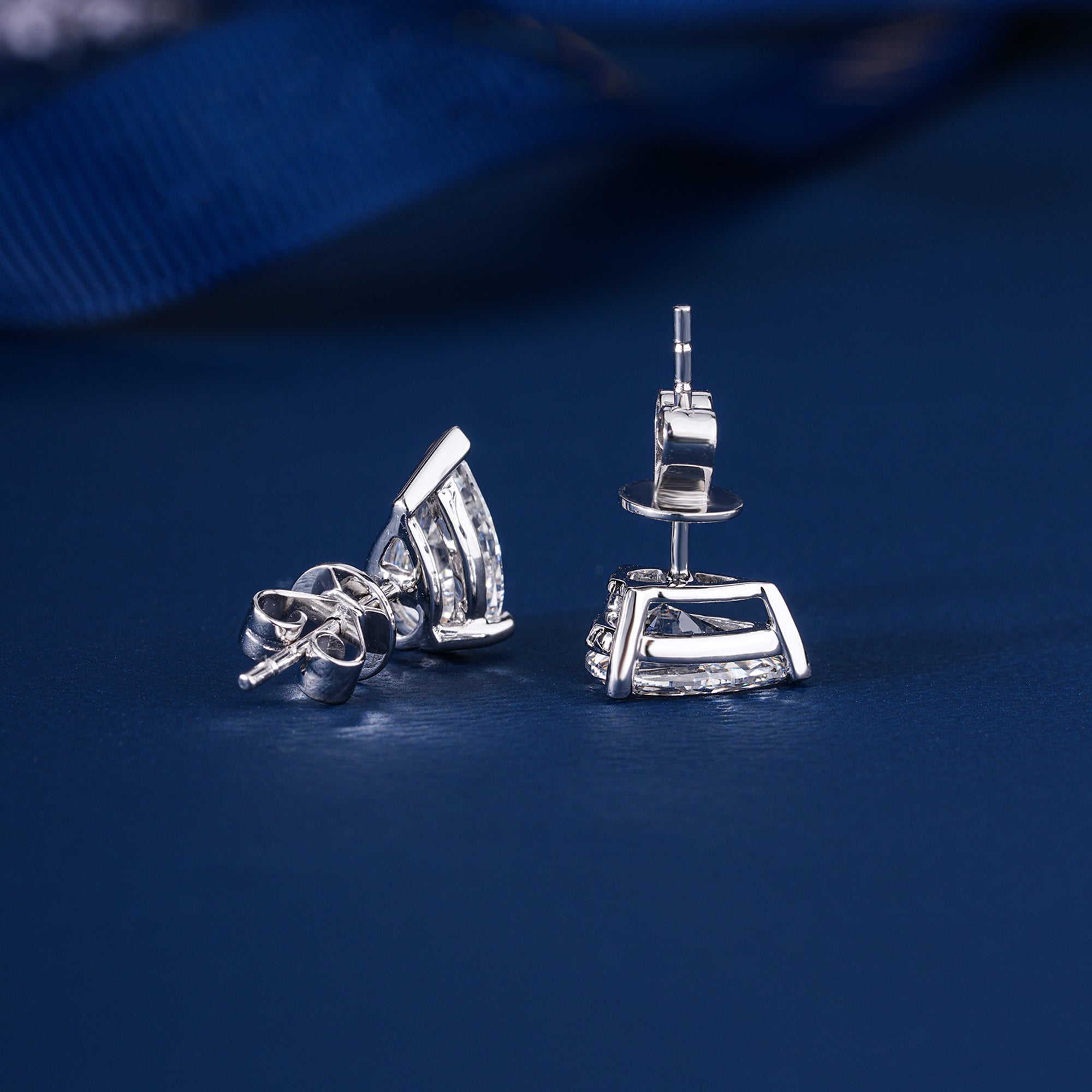 2.50 TCW Pear Cut Lab Grown Diamond Stud Earrings