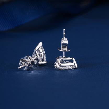 2.15 TCW Pear Cut Lab Grown Diamond Stud Earrings