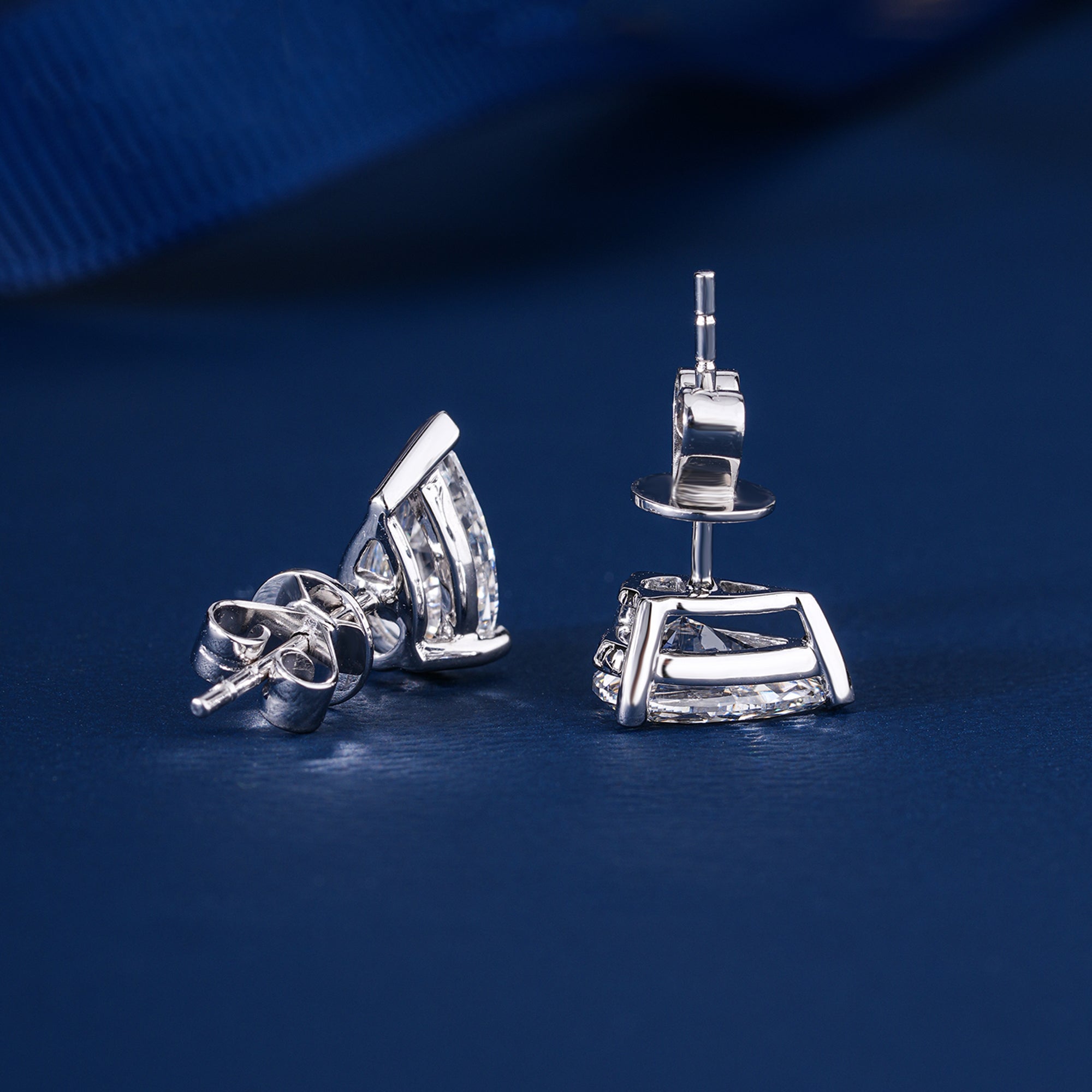 1.50 TCW Pear Cut Lab Grown Diamond Stud Earrings