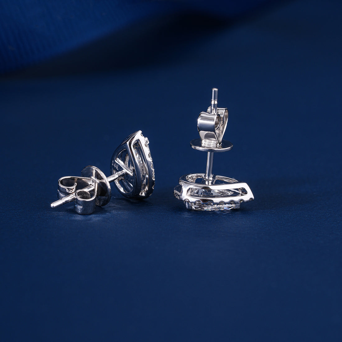 2.40 TCW Pear Cut Lab Grown Diamond Stud Earrings