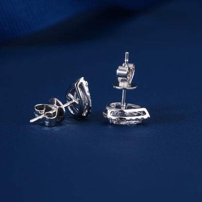 2.40 TCW Pear Cut Lab Grown Diamond Stud Earrings