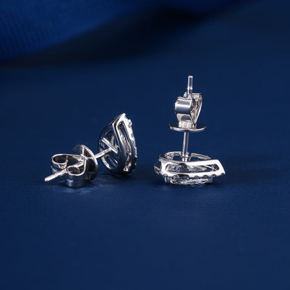 1.80 TCW Pear Cut Lab Grown Diamond Stud Earrings