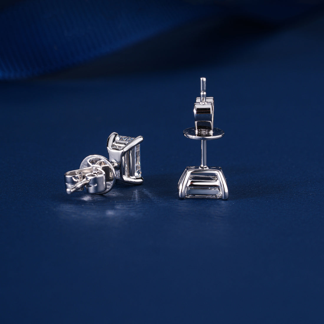 3.0 TCW Emerald Cut Lab Grown Diamond Stud Earrings