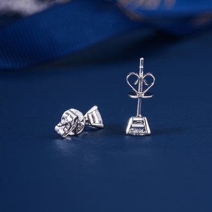 0.55 TCW Trillion Cut Lab Grown Diamond Stud Earrings