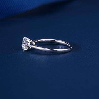 1.0 CT Round Cut Lab-Grown Diamond Solitaire Engagement Ring
