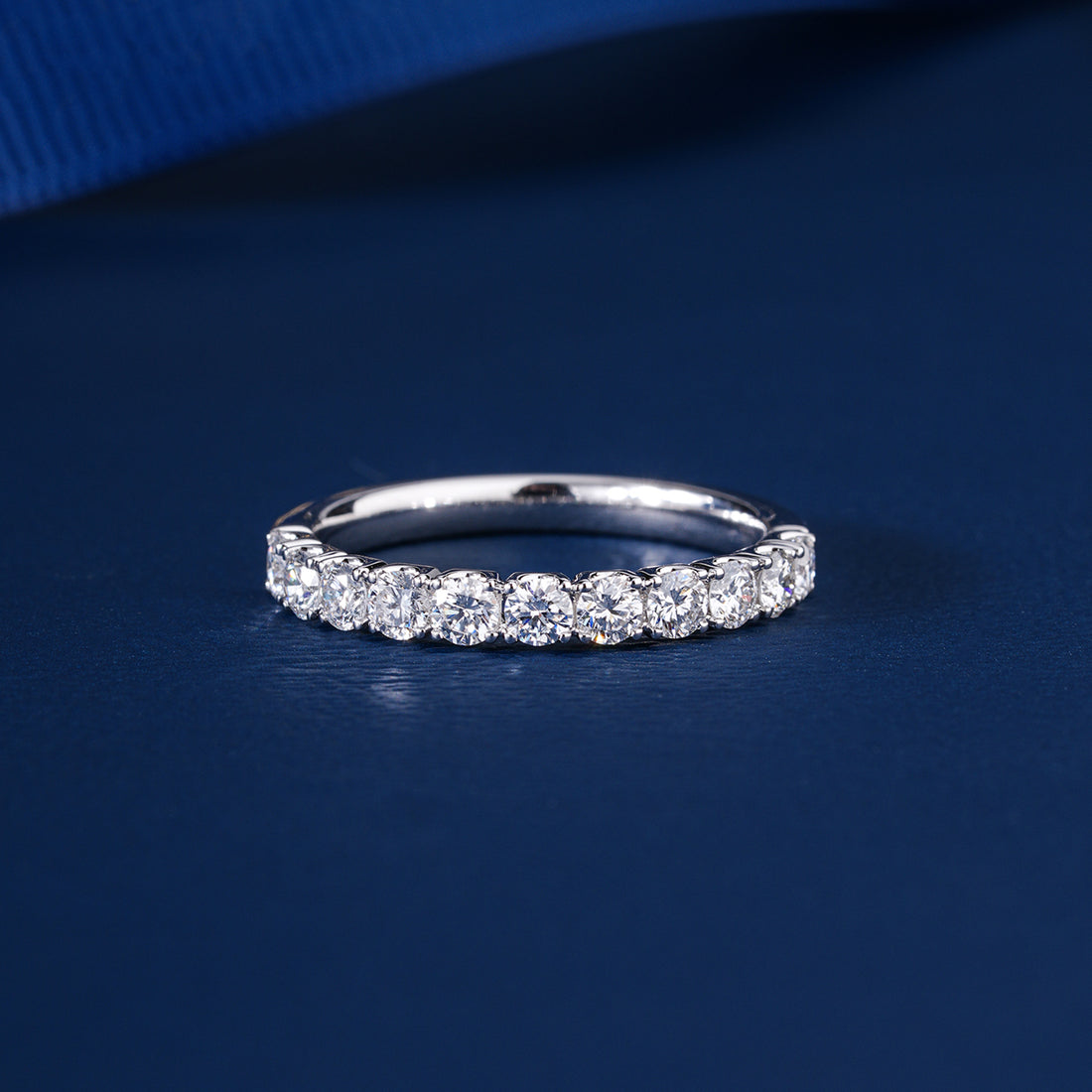 1.20 Ct Round Brilliant Lab Diamond Elegant Minimalist Wedding Band