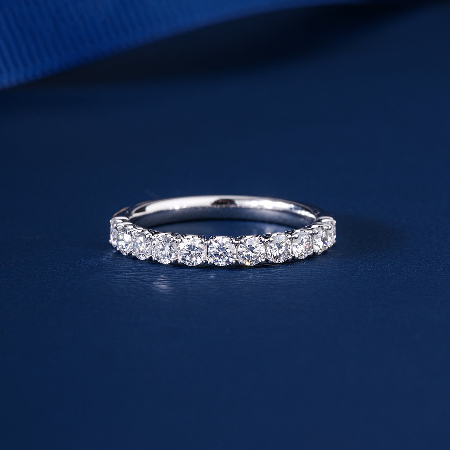 1.20 Ct Round Brilliant Lab Diamond Elegant Minimalist Wedding Band