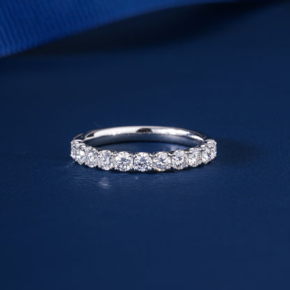 1.20 Ct Round Brilliant Lab Diamond Elegant Minimalist Wedding Band