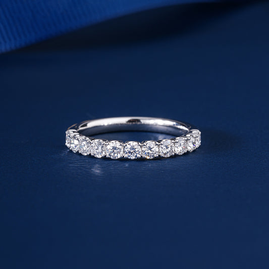 1.20 Ct Round Brilliant Lab Diamond Elegant Minimalist Wedding Band