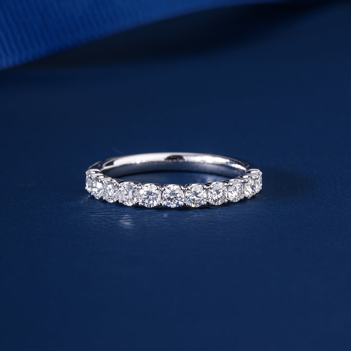 1.20 Ct Round Brilliant Lab Diamond Elegant Minimalist Wedding Band