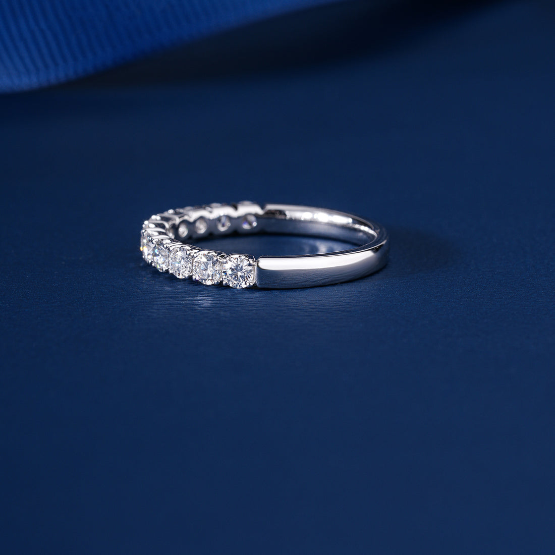 1.20 Ct Round Brilliant Lab Diamond Elegant Minimalist Wedding Band