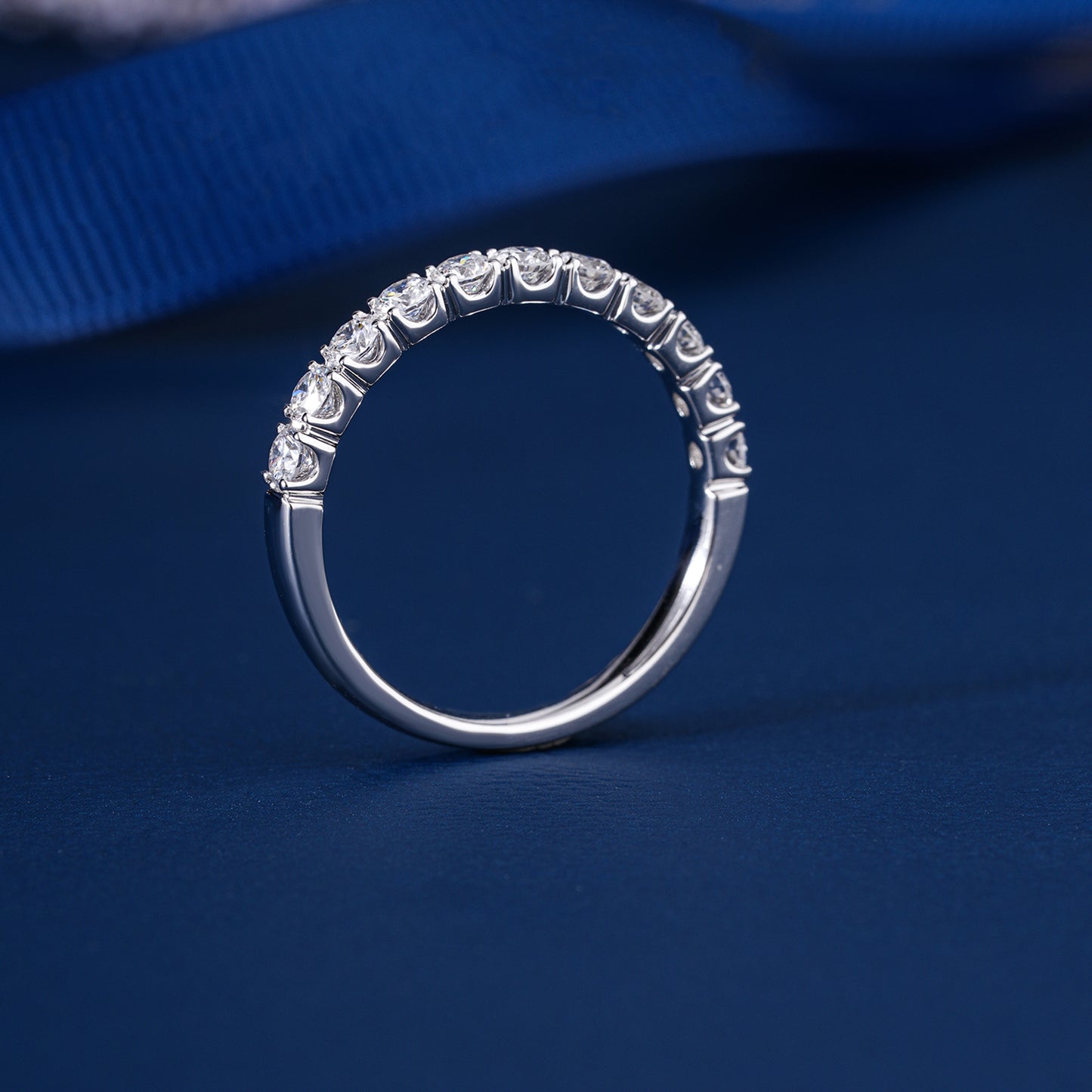 1.20 Ct Round Brilliant Lab Diamond Elegant Minimalist Wedding Band