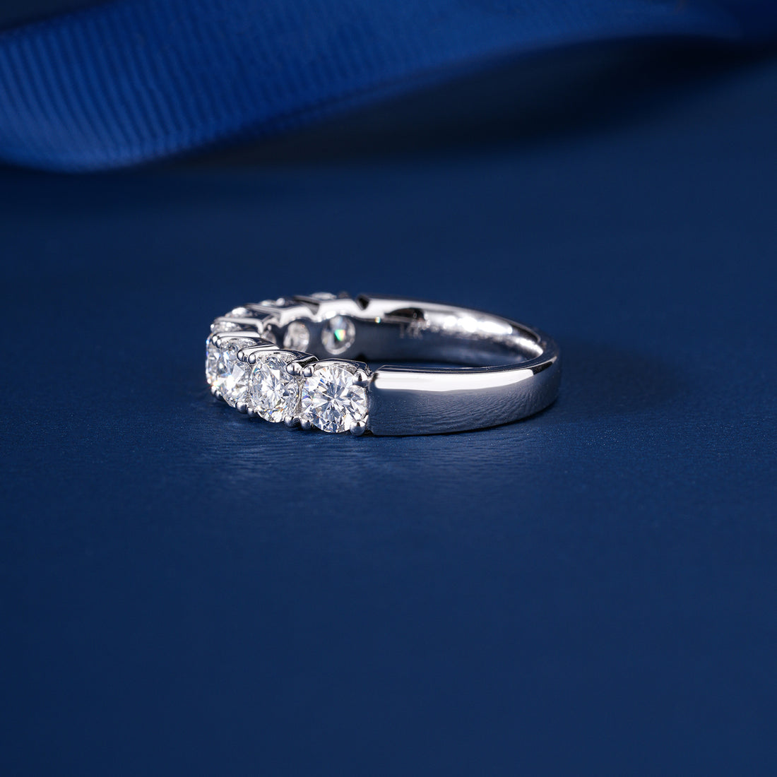 1.50 TCW Round Cut Lab Grown Diamond  Wedding Anniversary Band