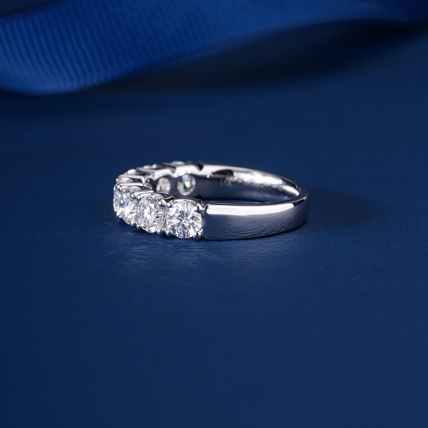 1.50 TCW Round Cut Lab Grown Diamond  Wedding Anniversary Band