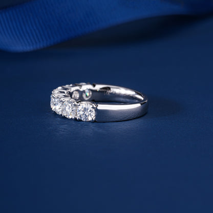 1.90 Ct Round Brilliant Lab Diamond Semi-Eternity Wedding Band
