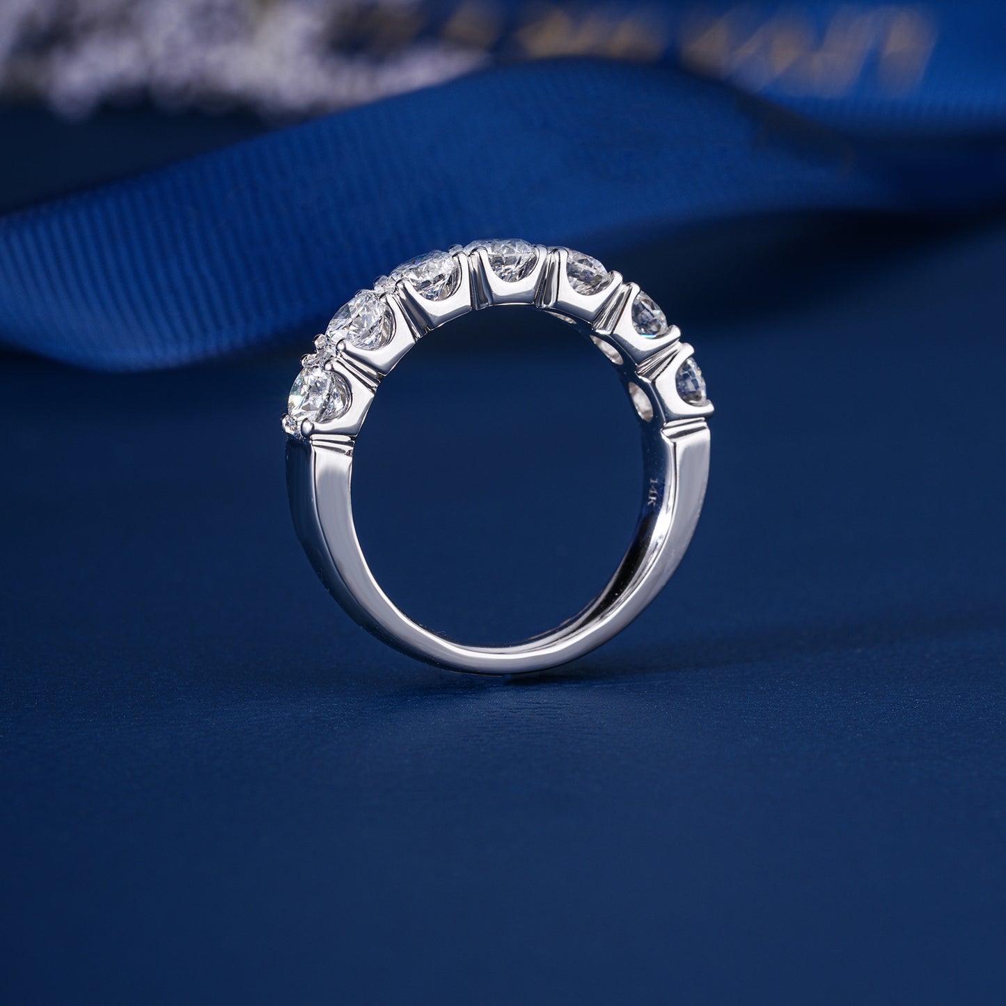 1.50 TCW Round Cut Lab Grown Diamond  Wedding Anniversary Band