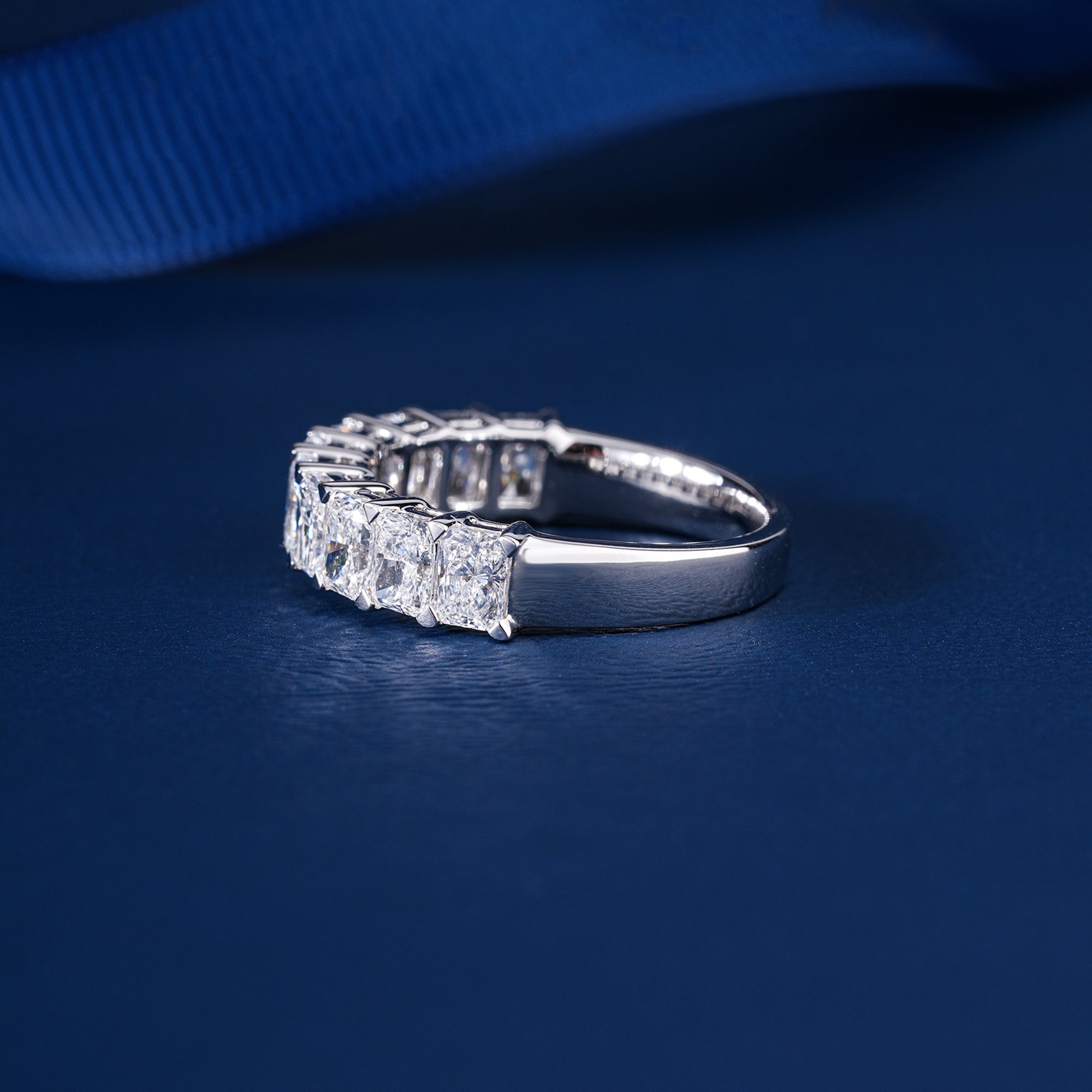 1.70 TCW Radiant Shape Lab Diamond Eternity Luxury Bridal Wedding Band