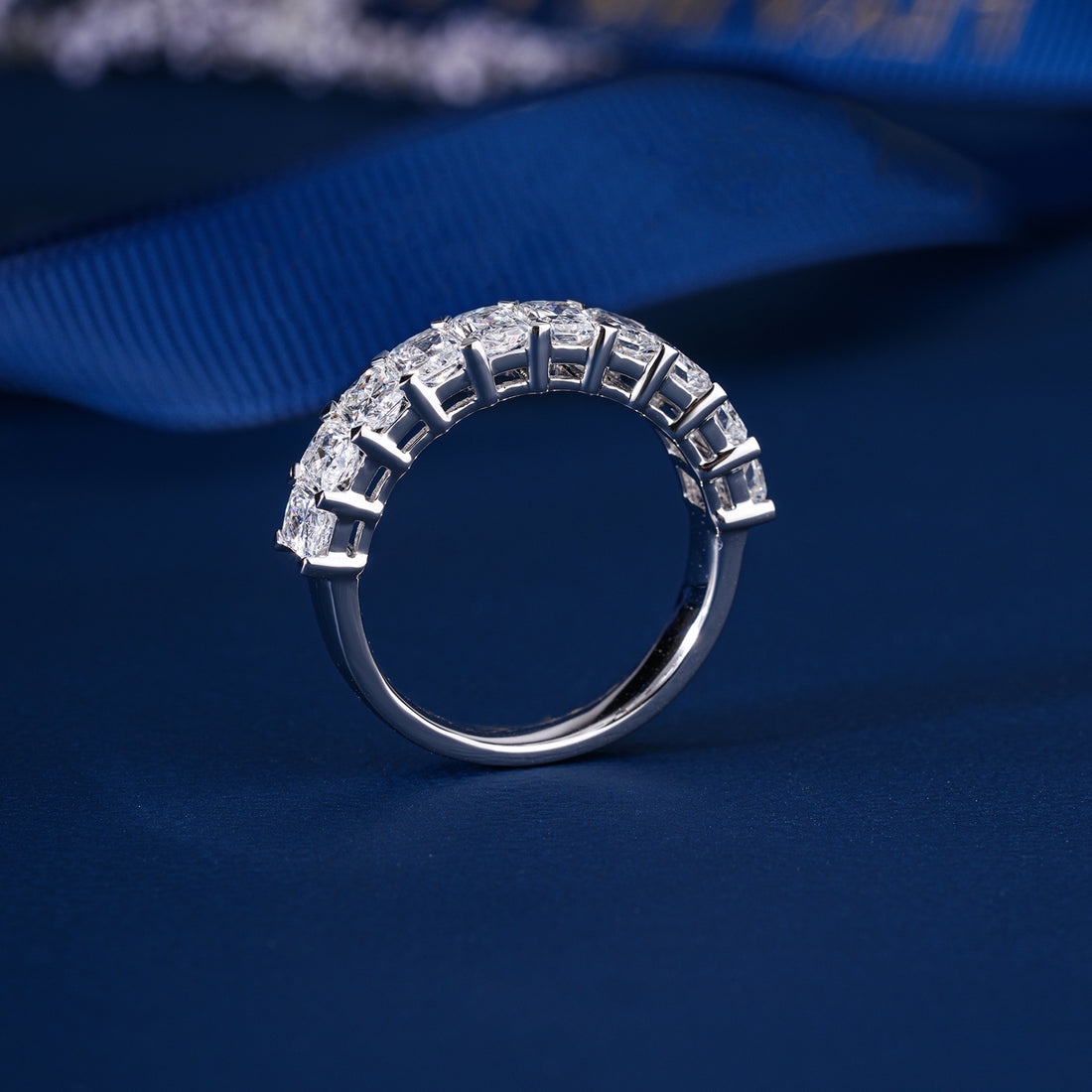 1.70 TCW Radiant Shape Lab Diamond Eternity Luxury Bridal Wedding Band