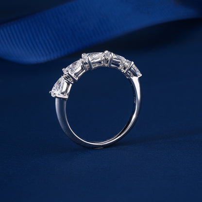 0.90 TCW East to West Pear Diamond Eternity Wedding Band