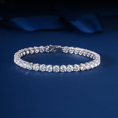 Round Lab Grown Diamond Tennis Bracelet