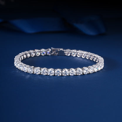 Round Lab Grown Diamond Tennis Bracelet