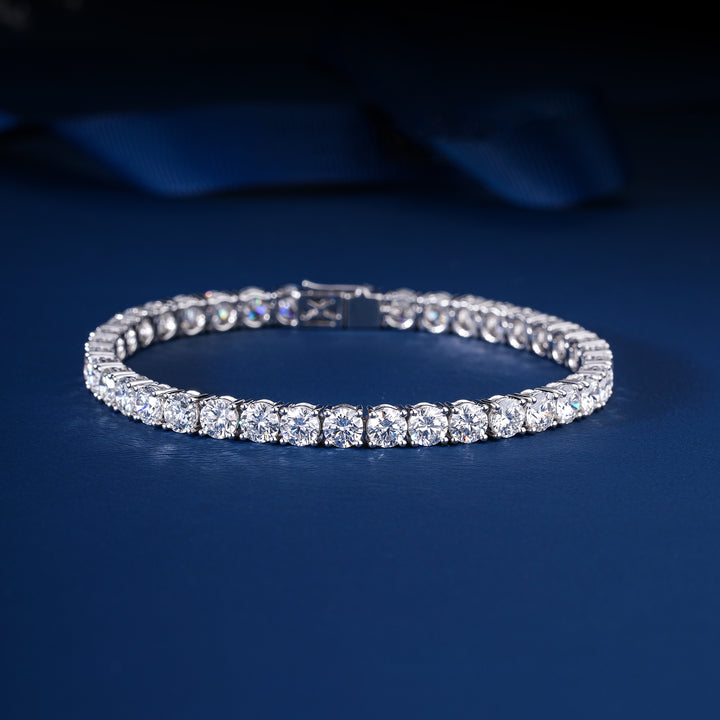 IGI Certified 11.20 CTW Lab Grown Diamond Tennis Bracelet Premium 3.5 MM Round Shape Iconic Jewelry for Bridal Party