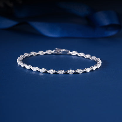 Marquise Lab Grown Diamond Horizontal Tennis Bracelet